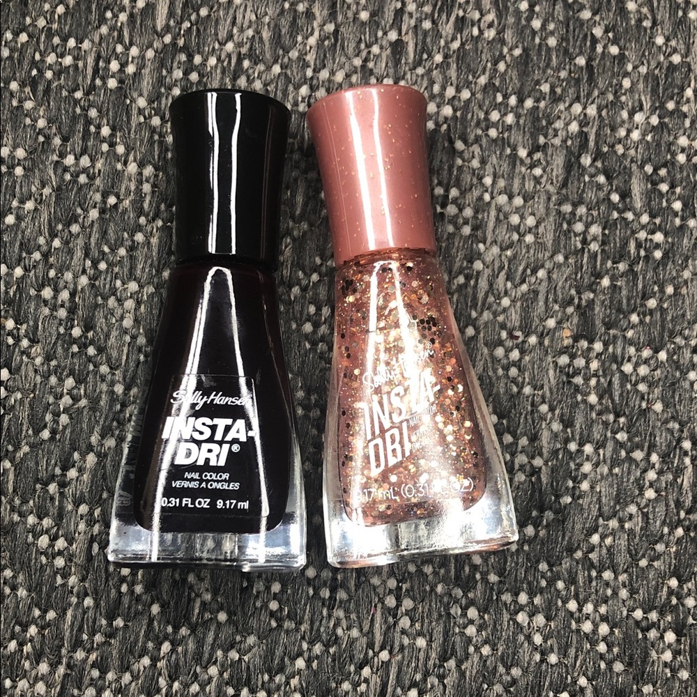 Sally Hansen  | set of 2 nail polishes sparkle pink and burgundy